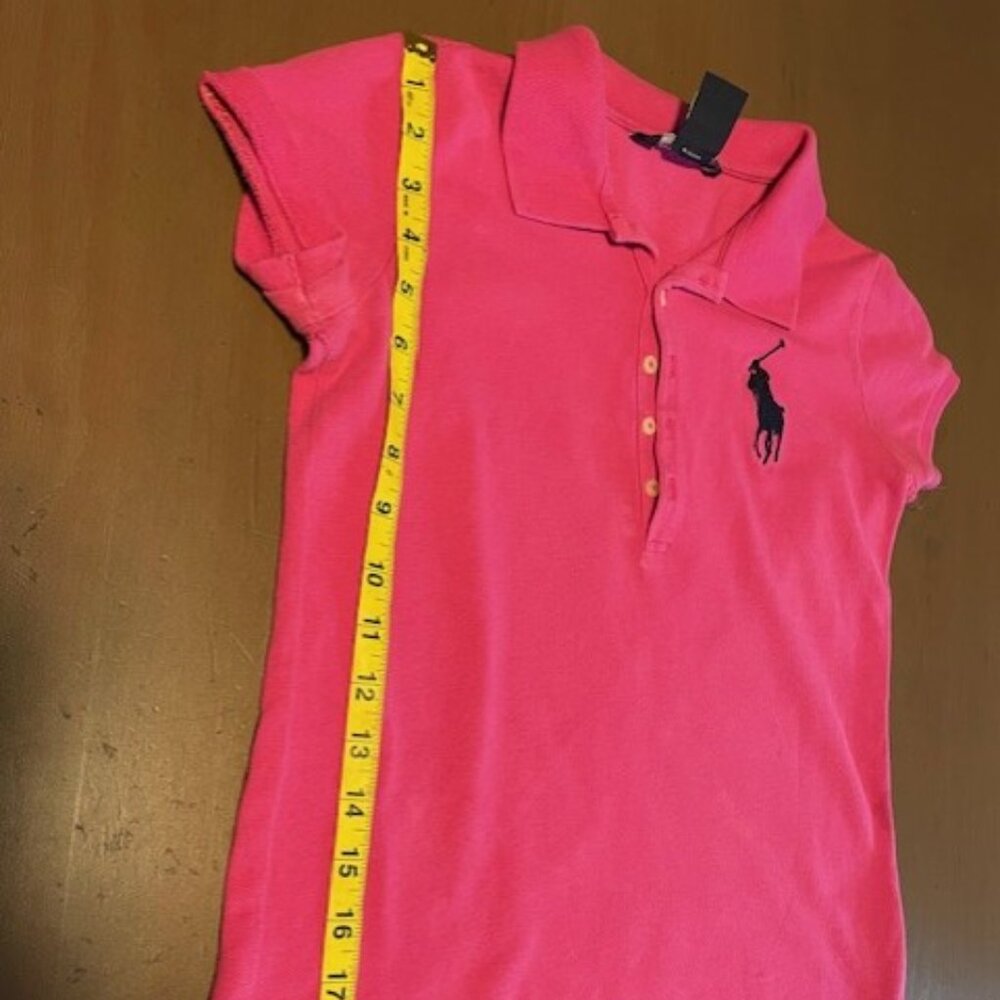 Polo Ralph Lauren; Short Sleeve polo; Color: Dark Pink; Size: 12-14